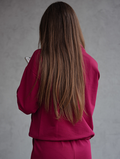 Дамски двуцветен спортен комплект бордо Bolf 82162