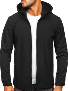 Черно мъжко преходно яке softshell Bolf HH017