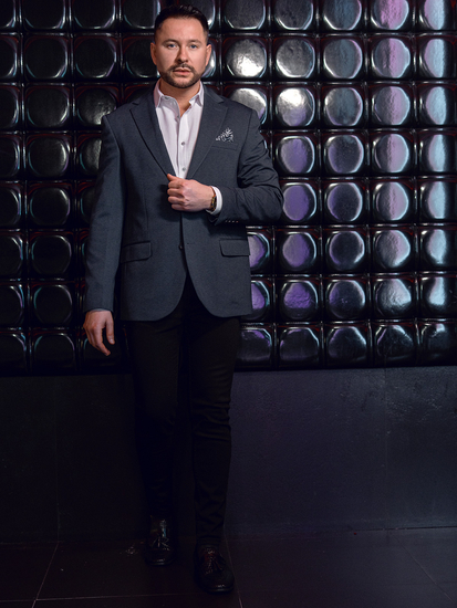 Тъмносиньо мъжко ежедневно яке Bolf 24401-1