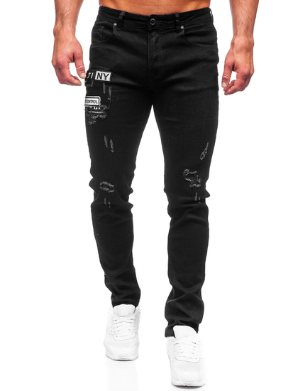 Черни мъжки дънки slim fit Bolf E7838