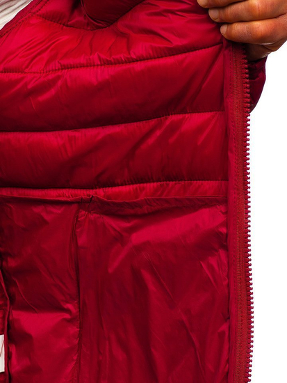 Мъжко зимно капитонирано яке бордо Bolf 1119