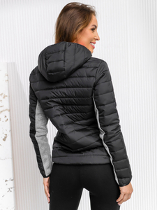 Дамско черно спортно яке Bolf KSW4006A1