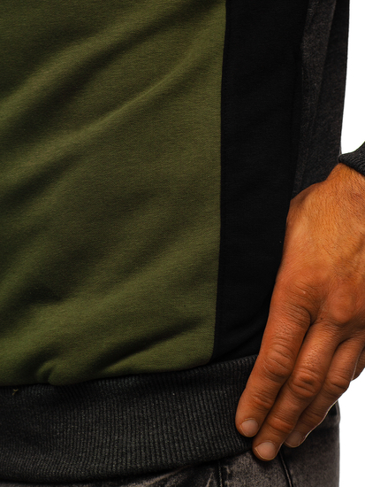 Каки мъжки суитшърт с качулка Bolf BF-28S