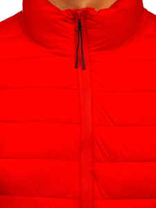 Червена мъжко капитонирано преходно яке Bolf 13007