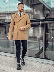 Двуредно късо мъжко зимно палто Camel Bolf 11Z8215A