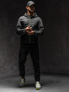 Черно мъжко преходно яке Bolf KS2155