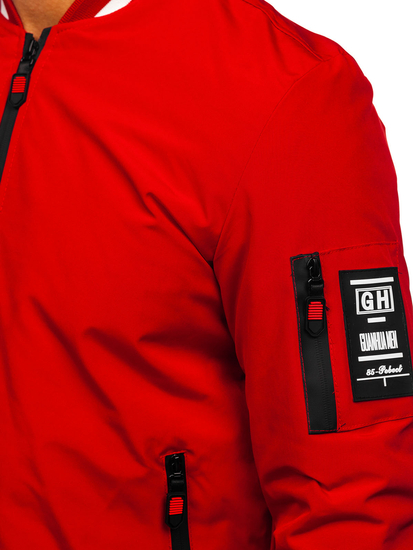 Червено мъжко бомбър яке Bolf 84M3034
