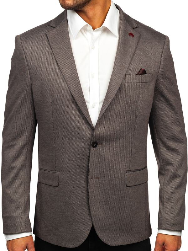 Тъмнокафяво елегантно мъжко яке Bolf 024