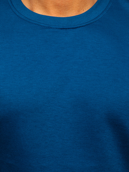 Мъжки суитшърт без качулка индиго Bolf 2001