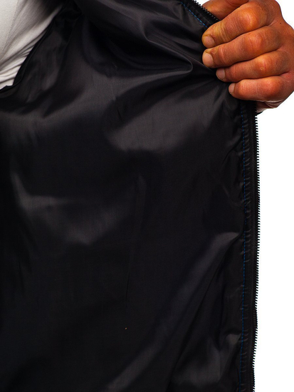 Синьо преходно мъжко капитонирано яке бомбър Bolf MY-02A