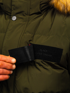 Каки дълго мъжко капитонирано зимно яке Bolf 6476