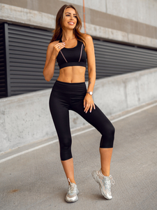 Черен дамски спортен комплект от две части Bolf XL012A