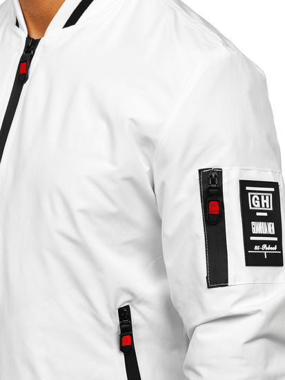 Бяло мъжко бомбър яке Bolf 84M3034