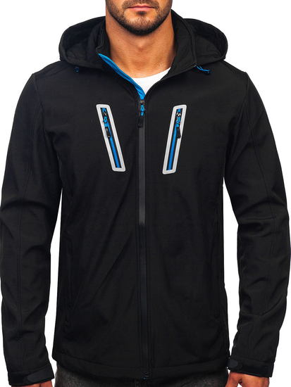 Черно мъжко преходно яке softshell Bolf HSS036