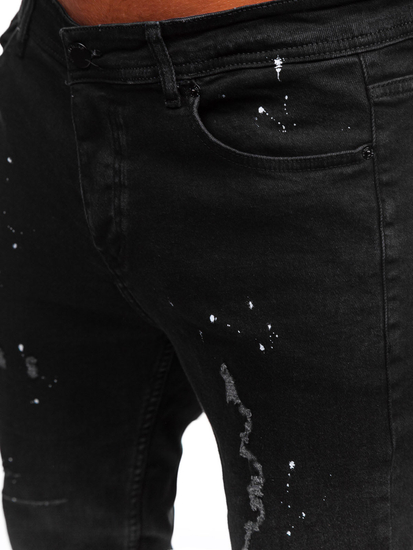 Черен мъжки дънков панталон regular fit Bolf 6855