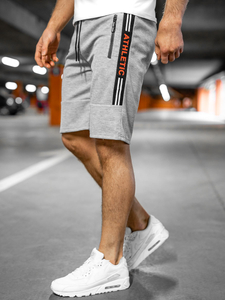 Сиви мъжки спортни шорти Bolf JX211
