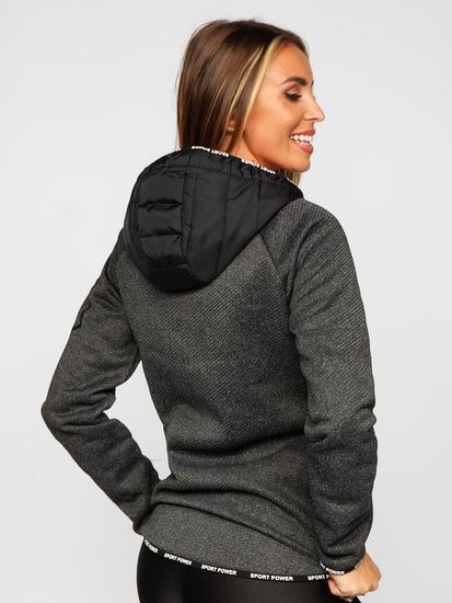 Черно преходно спортно дамско яке Bolf KSW4004