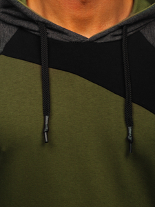 Каки мъжки суитшърт с качулка Bolf BF-28S