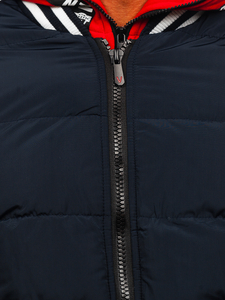 Тъмносньо капитонирано мъжко зимно яке Bolf 6900