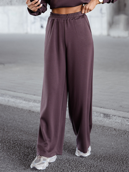 Дамски двуцветен спортен комплект шоколадов Bolf 821111