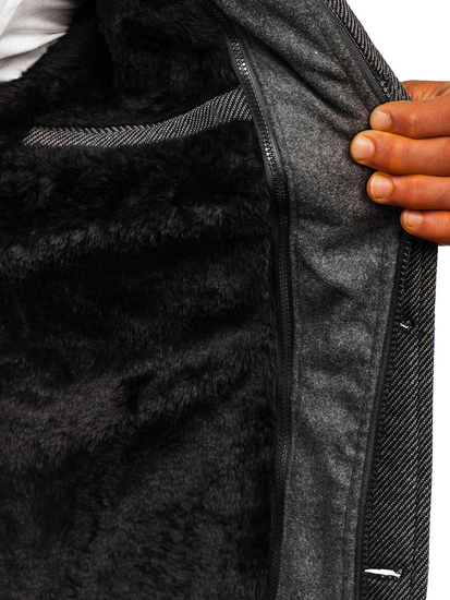 Мъжко зимно палто сиво Bolf 88805