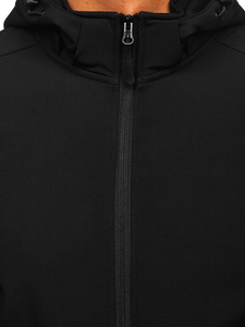Черно мъжко преходно яке softshell Bolf HH017