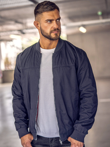 Тъмносин двустранен преходен мъжки бомбър Bolf 84M3005A