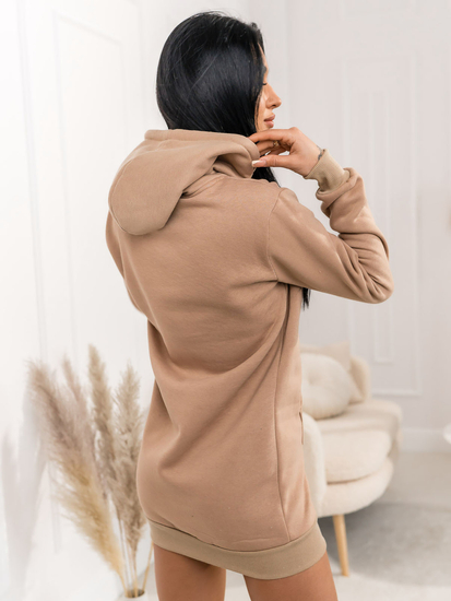 Бежов дълъг дамски суичър Bolf YS10003A2