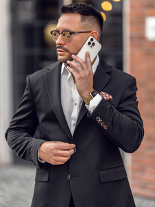 Черно мъжко ежедневно сако Bolf 24401