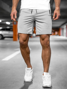 Сиви мъжки спортни къси панталони Bolf 68006A