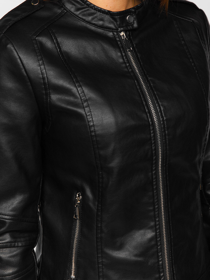Черно дамско кожено яке Bolf 11Z8050