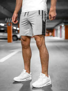 Сиви мъжки спортни къси панталони Bolf 68006A