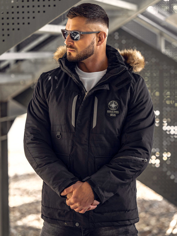 Мъжко зимно черно яке Bolf 1827A