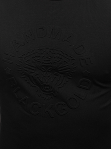 Черна мъжка тениска с принт Bolf MT3056