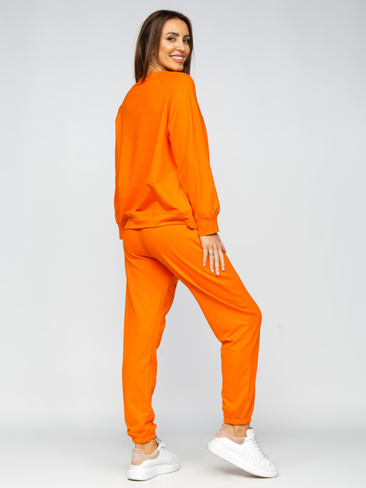 Оранжев дамски анцуг с апликации Bolf 52308