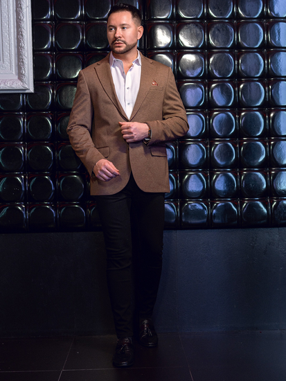 Кафяво ежедневно мъжко яке Bolf 24401-1