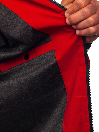 Червено мъжко преходно яке  Bolf 7342