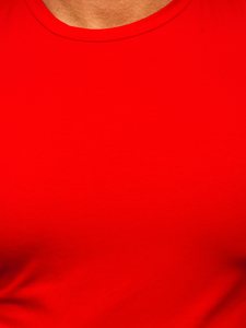 Червена мъжка тениска без принт Bolf MT3001 