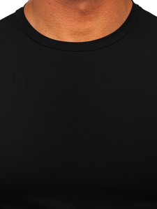 Черна мъжка тениска с принт Bolf MT3046