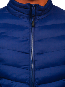 Мъжко зимно яке спортно тъмносиньо Bolf SM70