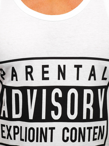 Бял потник с принт Bolf 14855