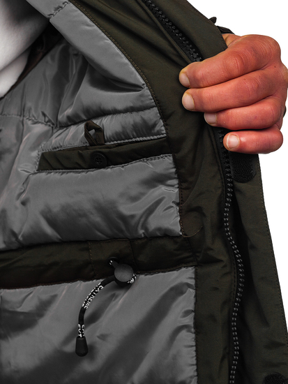 Мъжко зимно яке зелено Bolf 1827