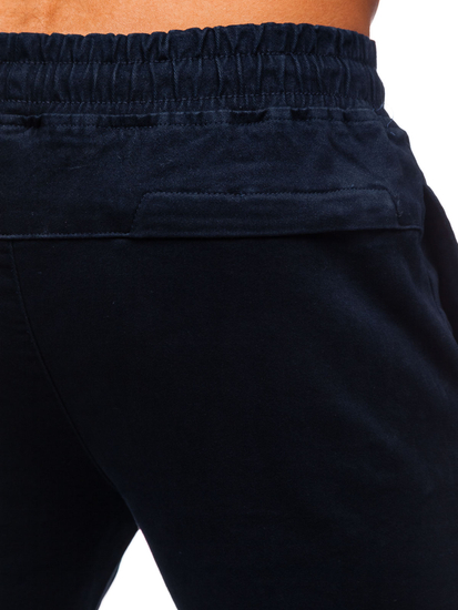 Тъмносини мъжки панталони тип джогър Bolf B11119