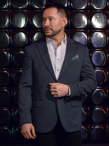 Тъмносиньо мъжко ежедневно яке Bolf 24401-1