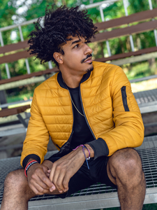 Камел преходно мъжко капитонирано яке бомбър Bolf MY-02A