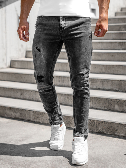 Черни мъжки дънки regular fit Bolf K10009-2