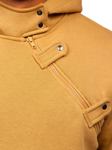 Кафяв мъжки суитшърт с качулка Bolf 06