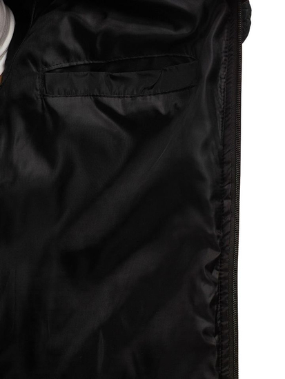 Мъжко преходно яке тип бомбър черно Bolf AK76-A