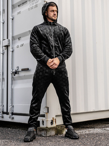 Черен мъжки плюшен анцуг Bolf 3B113A2