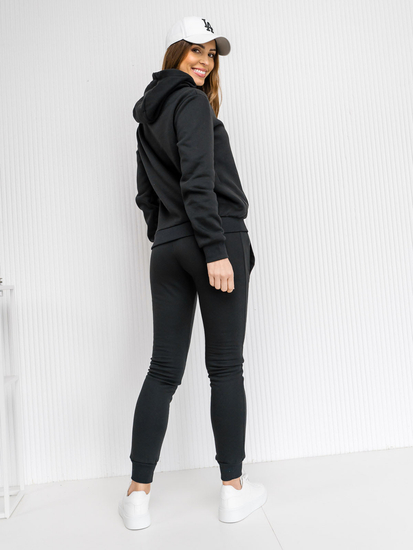 Черен дамски анцуг с качулка Bolf 20382